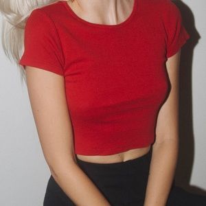 cropped brandy melville t shirt